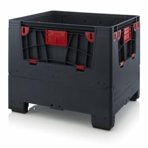 Caisse palette ESD pliable avec 4 rabats d'accès