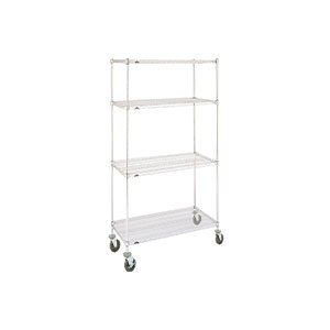 Chariot à 4 étagères en chrome SMT